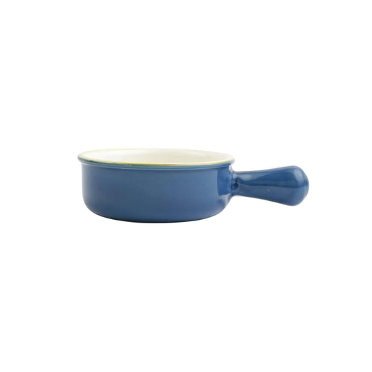 Italian Bakers Blue Small Round Baker with Large Handle