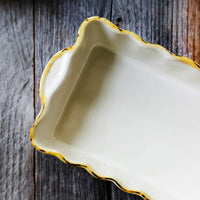 Italian Bakers White Small Rectangular Baker