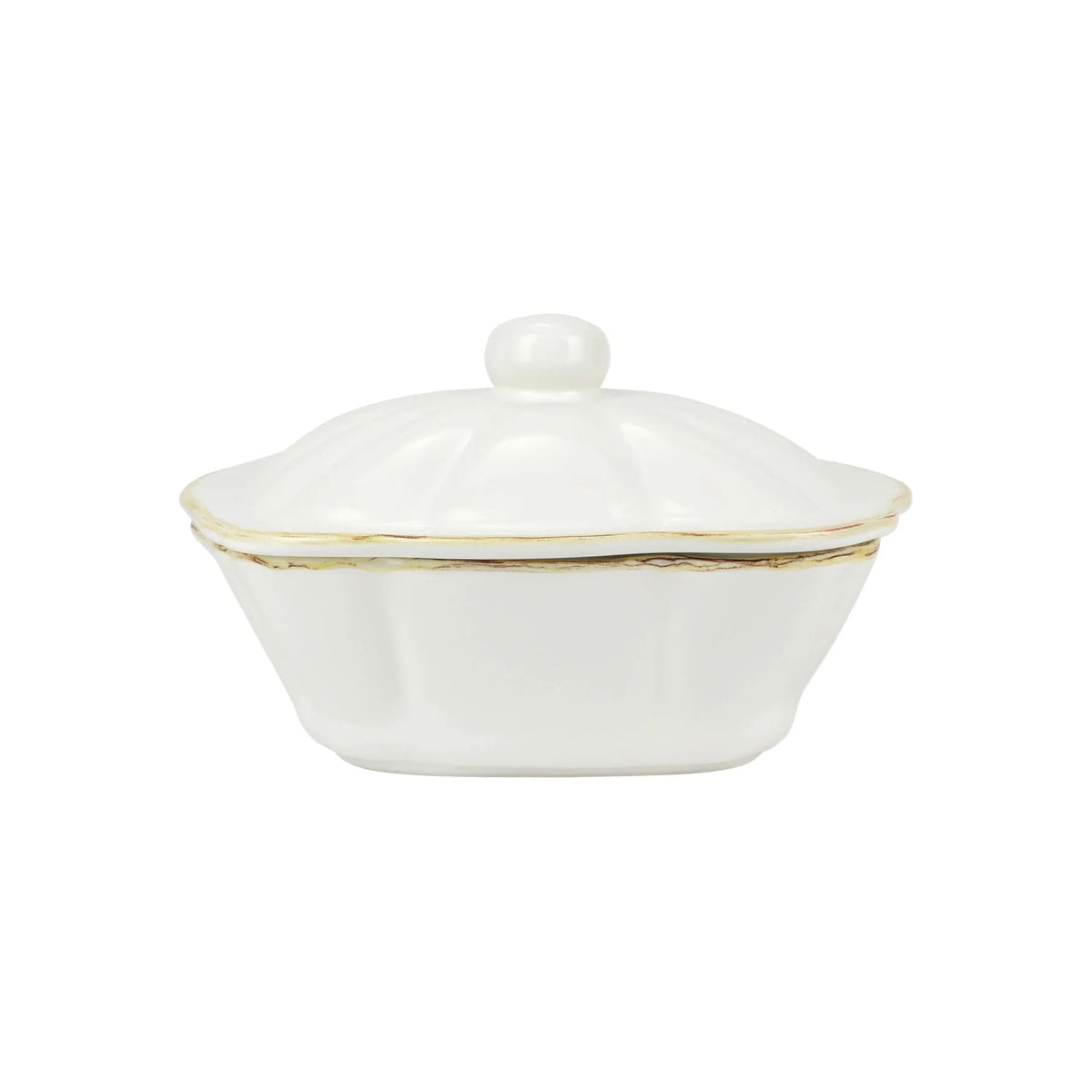Italian Bakers White Square Covered Casserole Dish