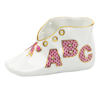 Baby Shoe with Abc — Raspberry (JH-34)