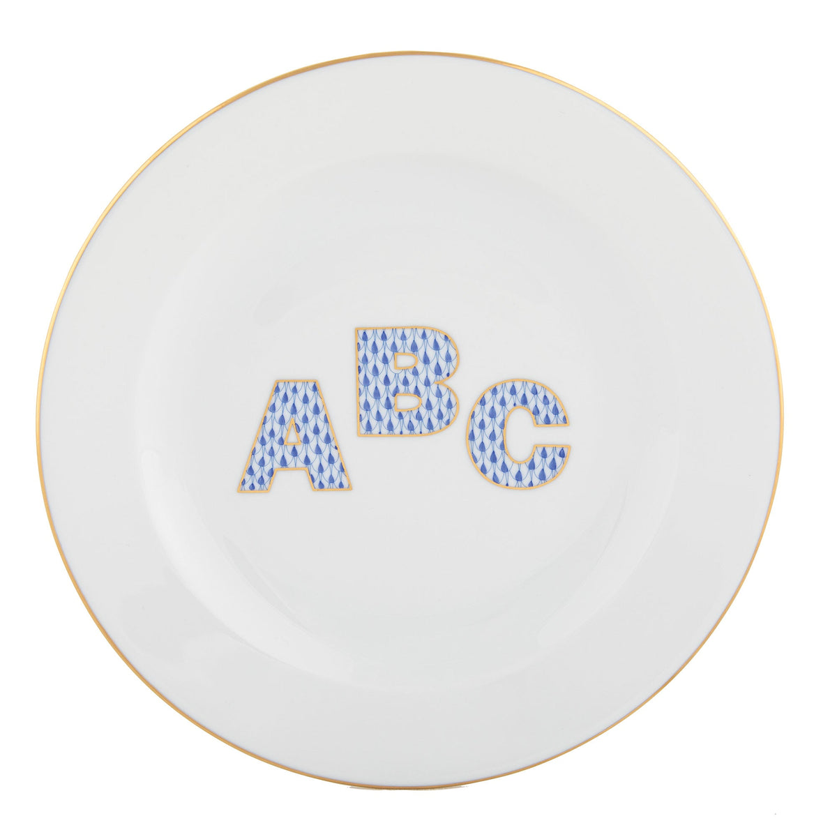 Plate with Abc — Blue