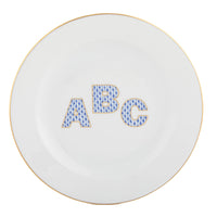 Plate with Abc — Blue