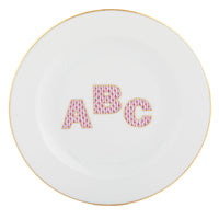 Plate with Abc — Raspberry