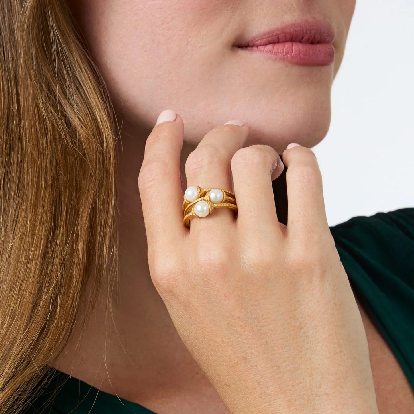 Pearl Calypso Trio Ring