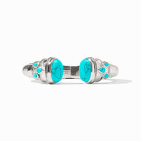 Julie Vos Sterling Cannes Cuff, Turquoise Blue