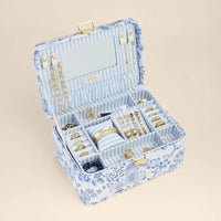 Medium Desktop Jewelry Case Garden Toile