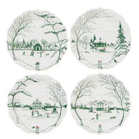 Country Estate Winter Frolic Party Plate Assorted Set/4