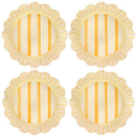 Cabana Stripe Melamine Plate Set/4
