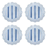 Cabana Stripe Melamine Plate Set/4