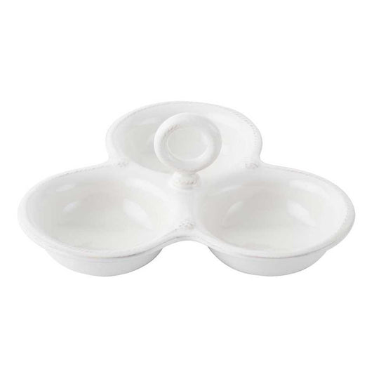 Berry & Thread Triple Bowl Server - Whitewash