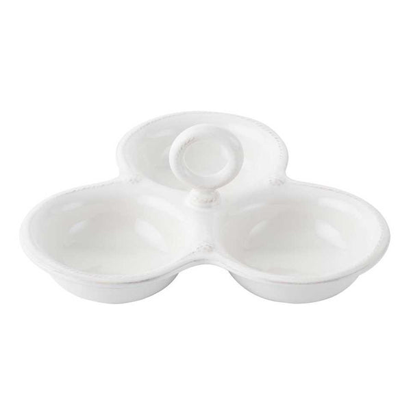 Berry & Thread Triple Bowl Server - Whitewash