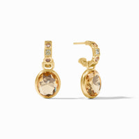 Julie Vos Jolie Hoop & Charm Earring, Multi Stone