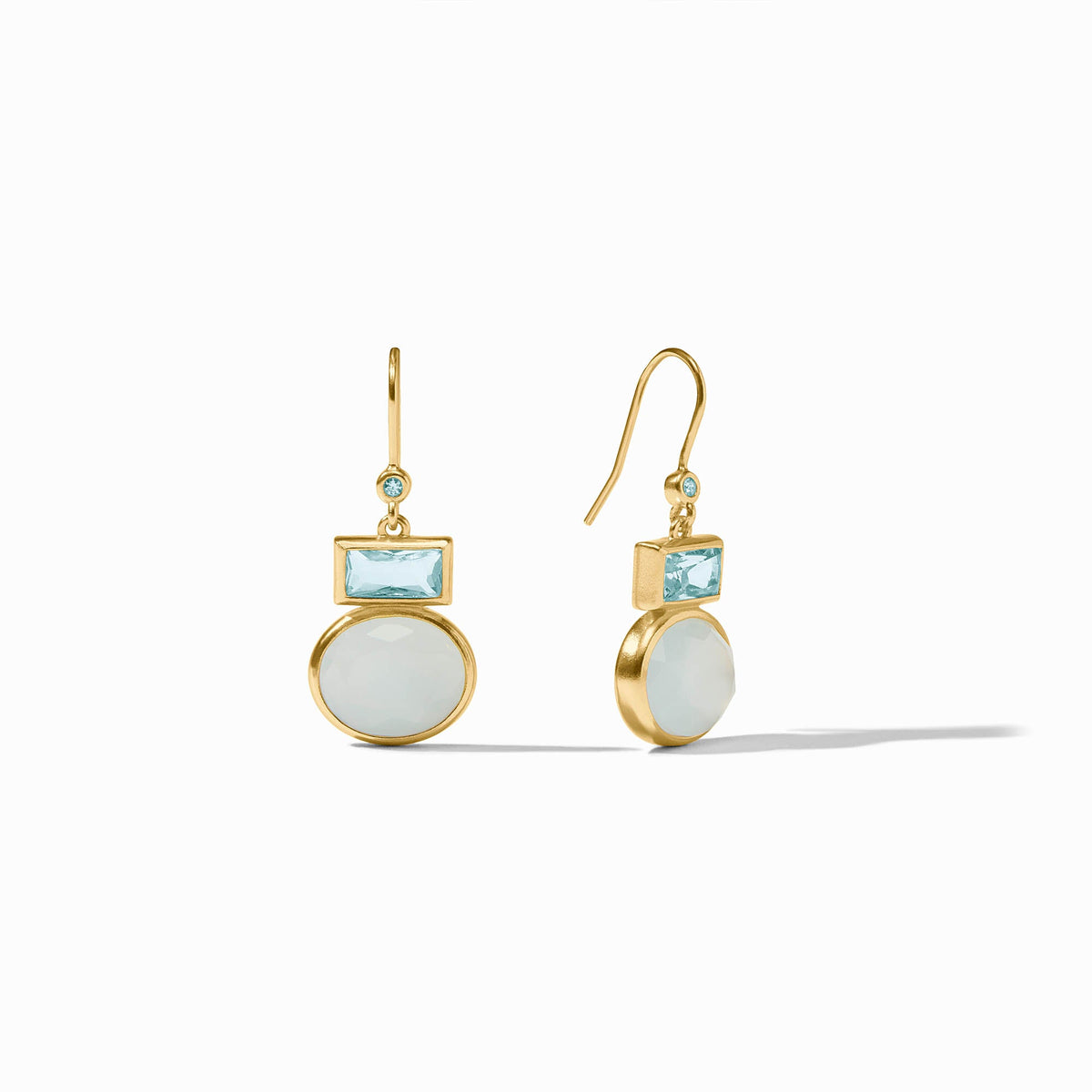 Julie Vos Jolie Midi Earring, Aquamarine Blue
