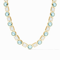 Julie Vos Jolie Tennis Necklace, Aquamarine Blue