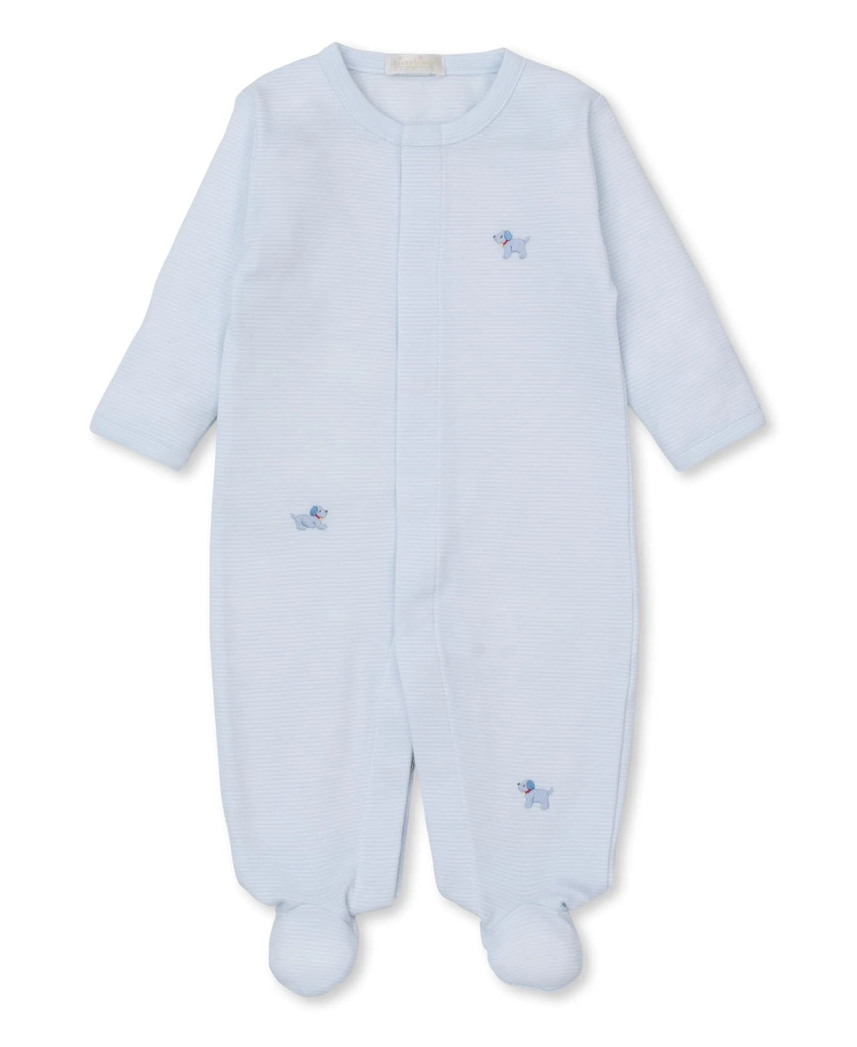 Premier Puppies Embroidered Footie, Blue Stripe
