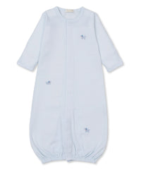 Premier Puppies Embroidered Converter Gown, Blue Stripe