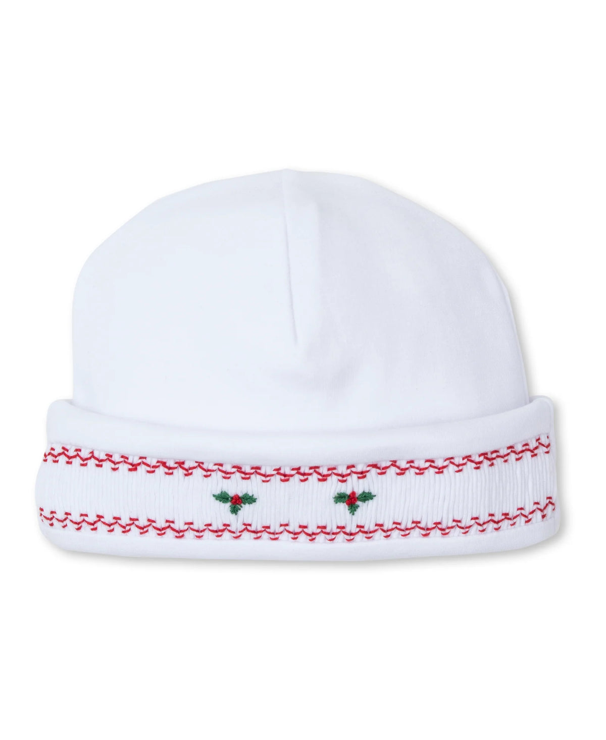 CLB Holiday Medley 24 White Hand Smocked Mistletoe Hat