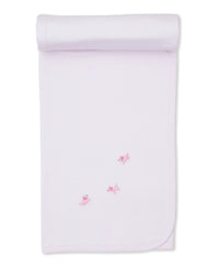 Premier Puppies Embroidered Receiving Blanket, Pink Stripe