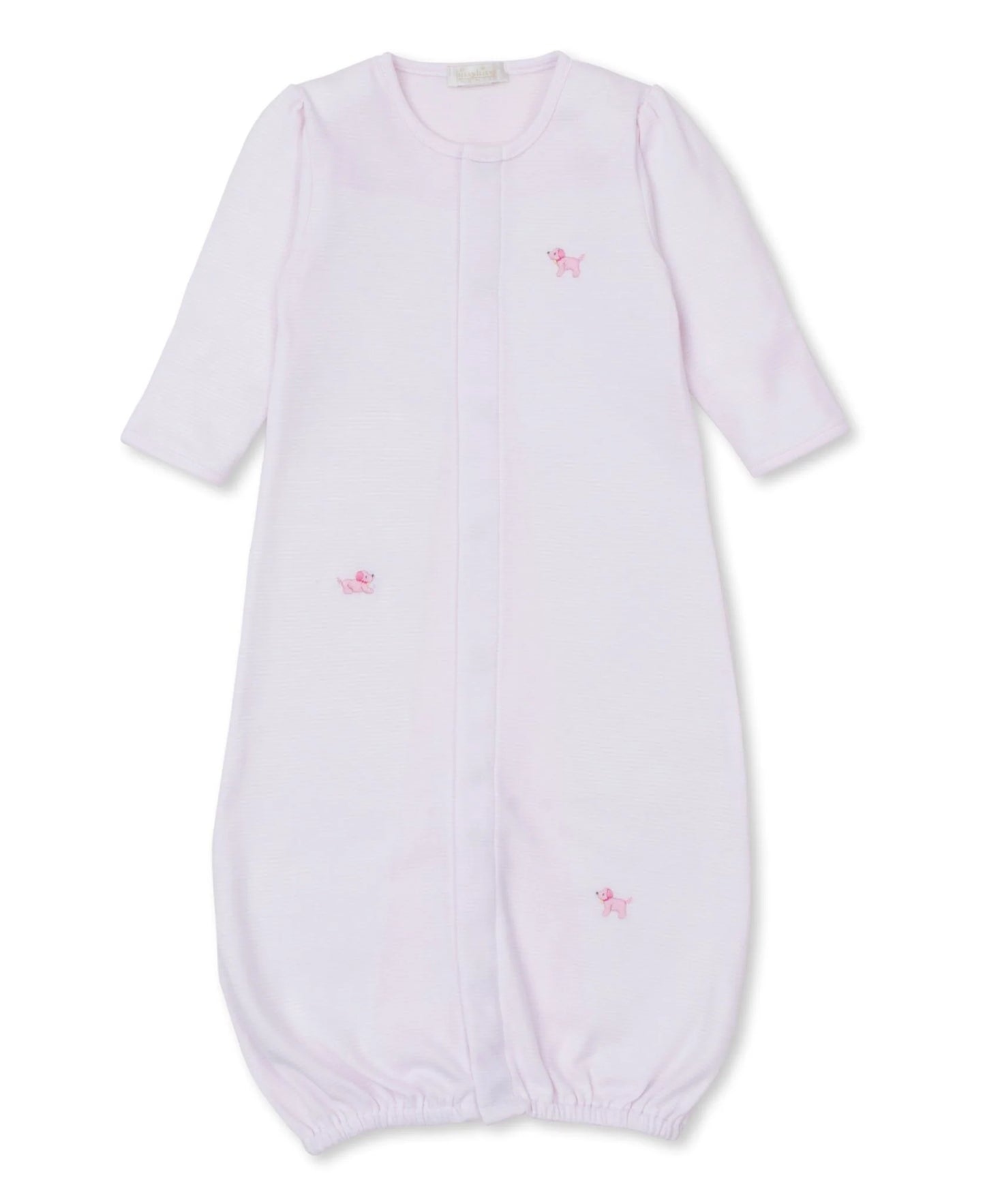 Premier Puppies Embroidered Converter Gown, Pink Stripe