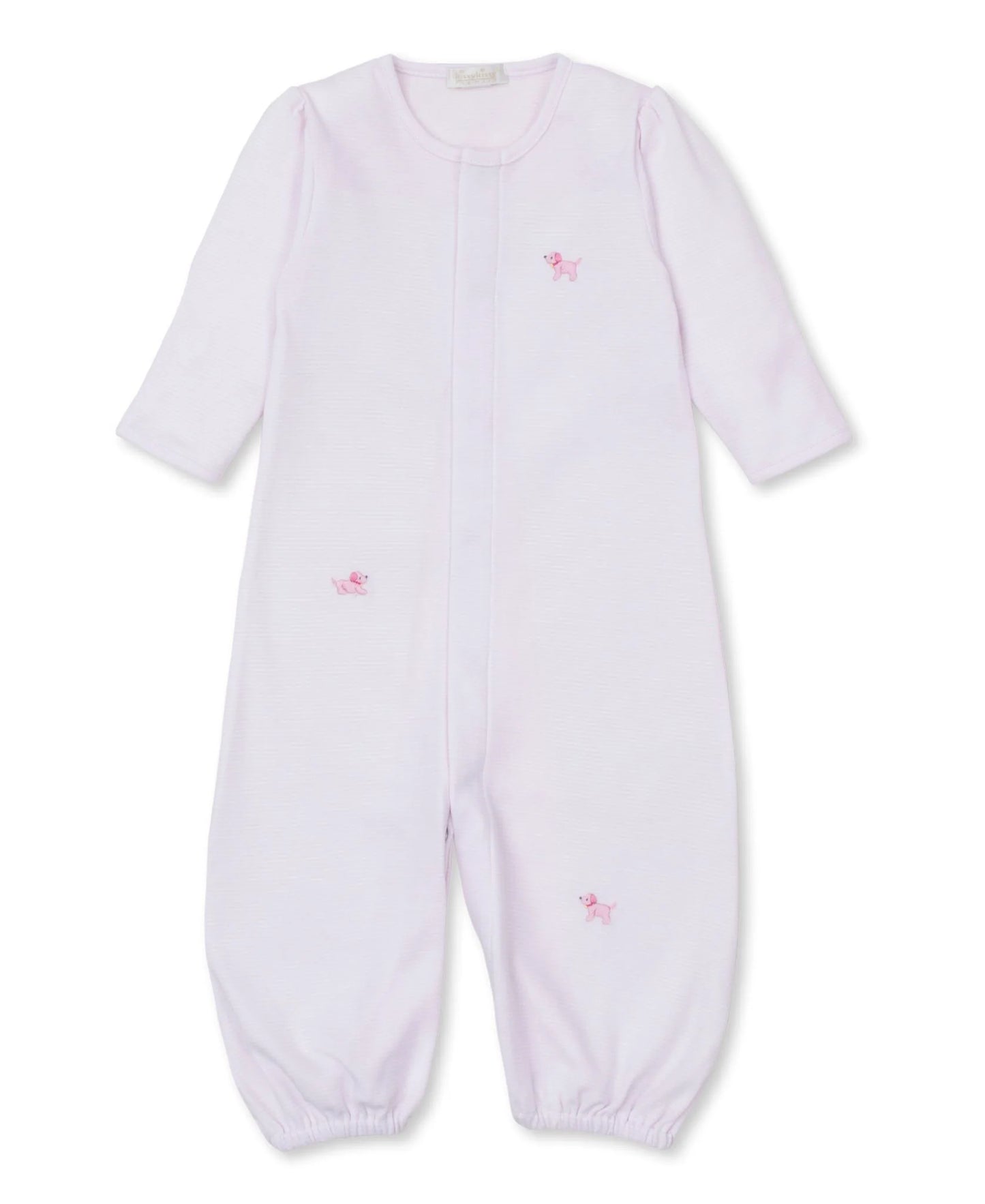 Premier Puppies Embroidered Converter Gown, Pink Stripe
