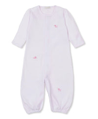 Premier Puppies Embroidered Converter Gown, Pink Stripe