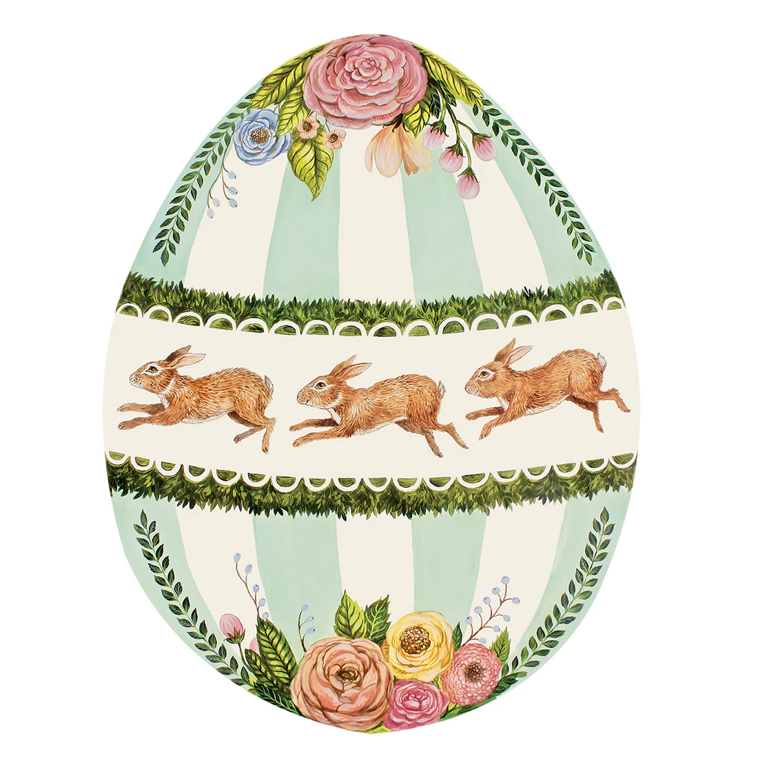 Die-Cut Boxwood Bunny Egg Placemat
