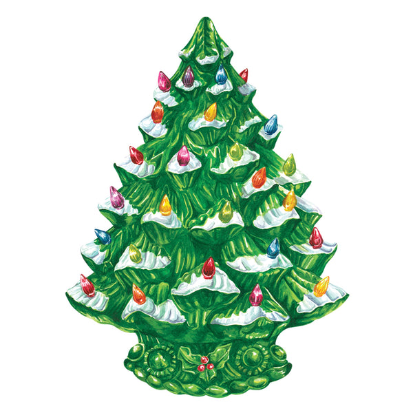 Die Cut Vintage Christmas Tree Placemat - 12 Sheets