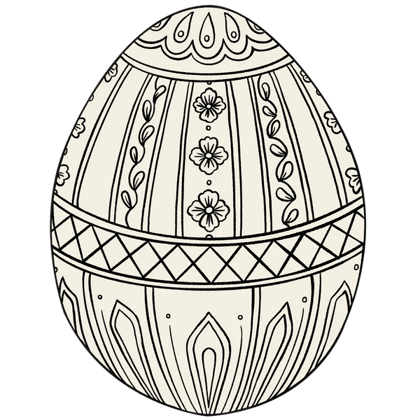 Die-Cut Coloring Easter Egg Placemat