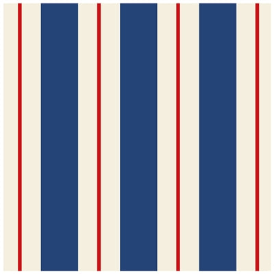 Navy & Red Awning Stripe Napkin