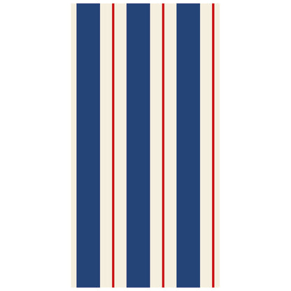 Navy & Red Awning Stripe Napkin