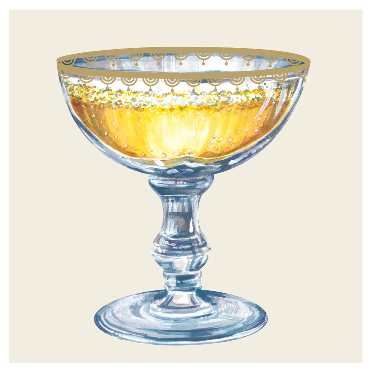Champagne Coupe Cocktail Napkins