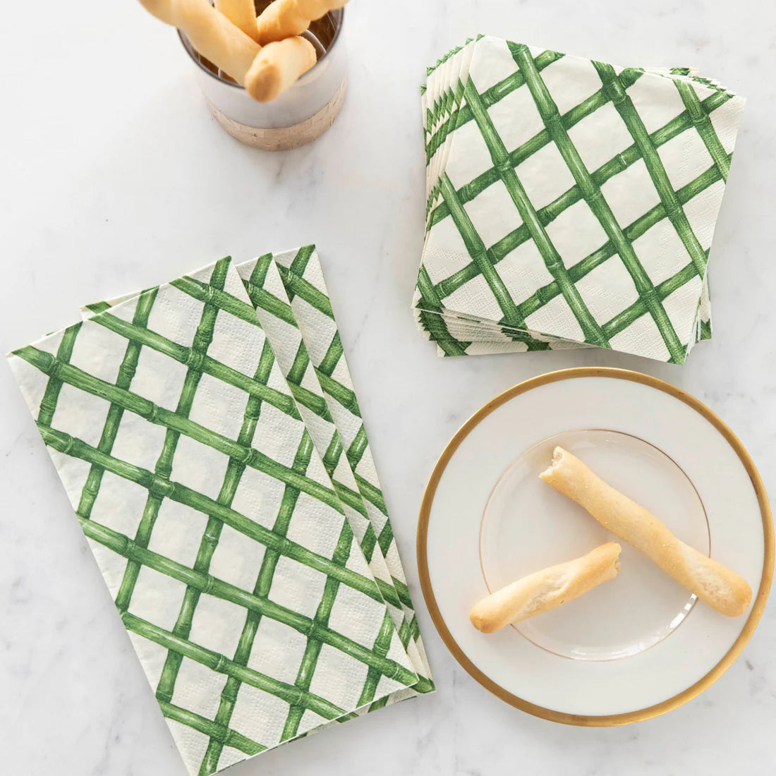 Green Lattice Napkins
