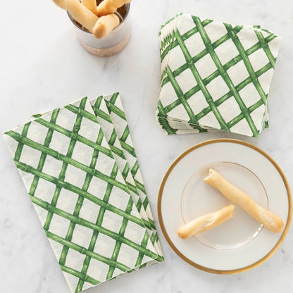 Green Lattice Napkins