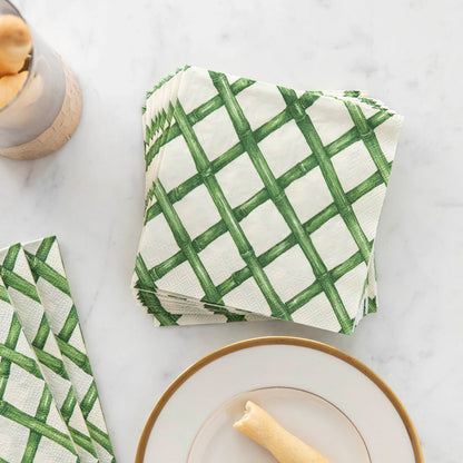 Green Lattice Napkins