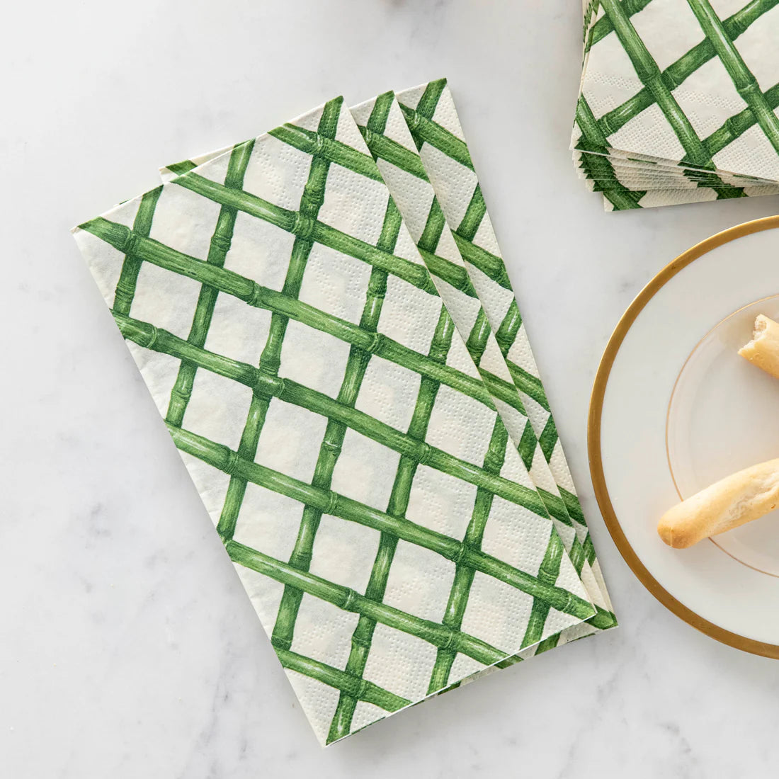 Green Lattice Napkins
