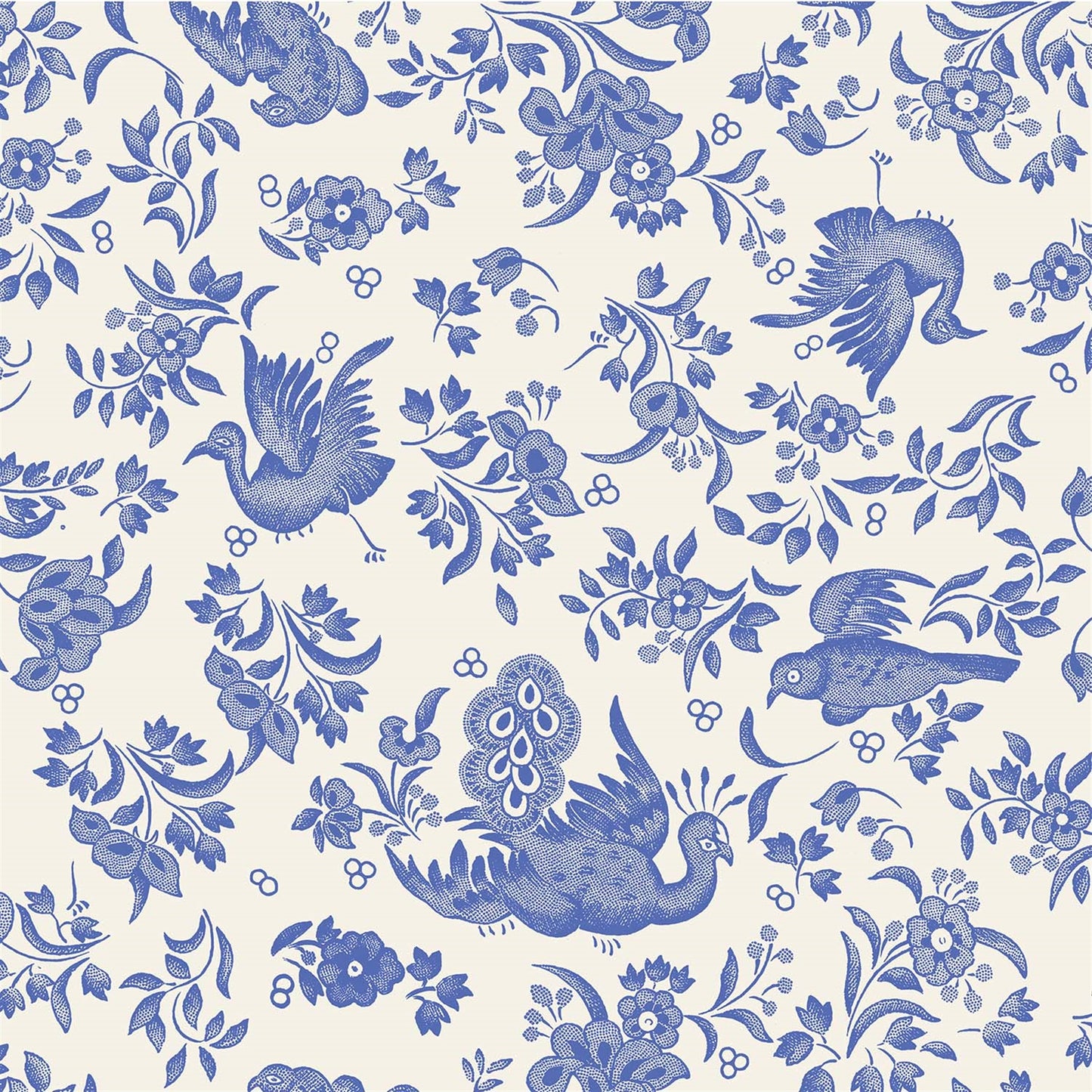 Blue Regal Peacock Cocktail Napkin