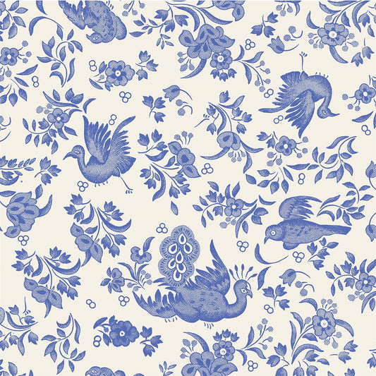 Blue Regal Peacock Cocktail Napkin