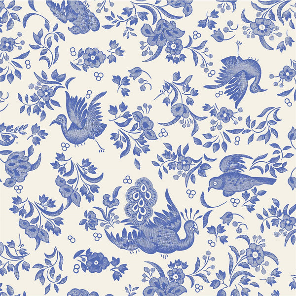Blue Regal Peacock Cocktail Napkin