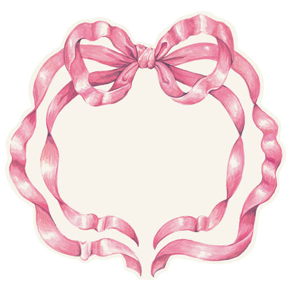 Die-Cut Pink Bow Placemat