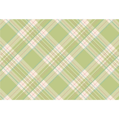 Bright Green Plaid Placemat