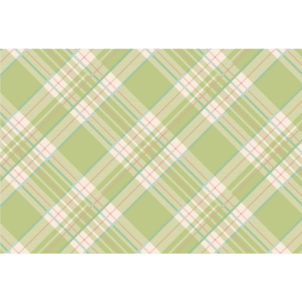 Bright Green Plaid Placemat