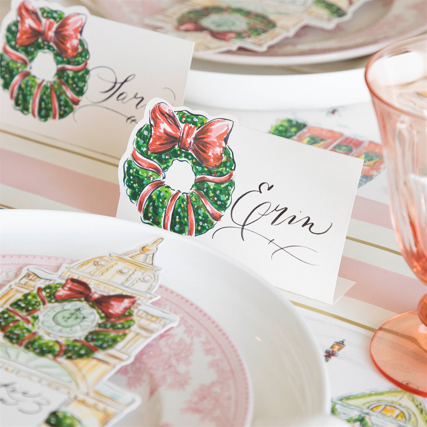 Holiday Wreath Place Cards