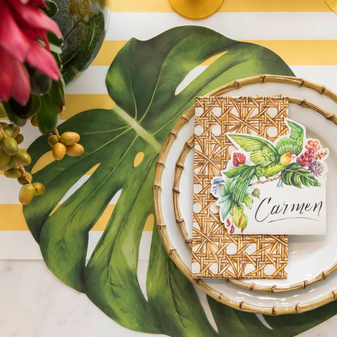 Die-cut Monstera Leaf Placemat