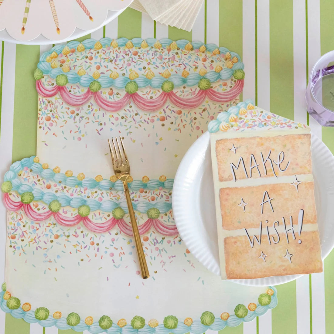 Die-Cut Birthday Cake Placemat