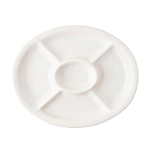 Puro 15" Crudite Platter - Whitewash