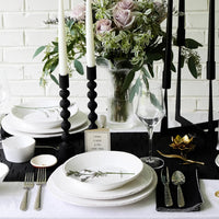 Lastra White European Dinner Plate