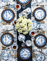 Country Estate Party Plate Assorted Set/4 - Delft Blue
