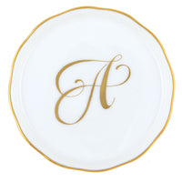 Coaster with Monogram — Gold