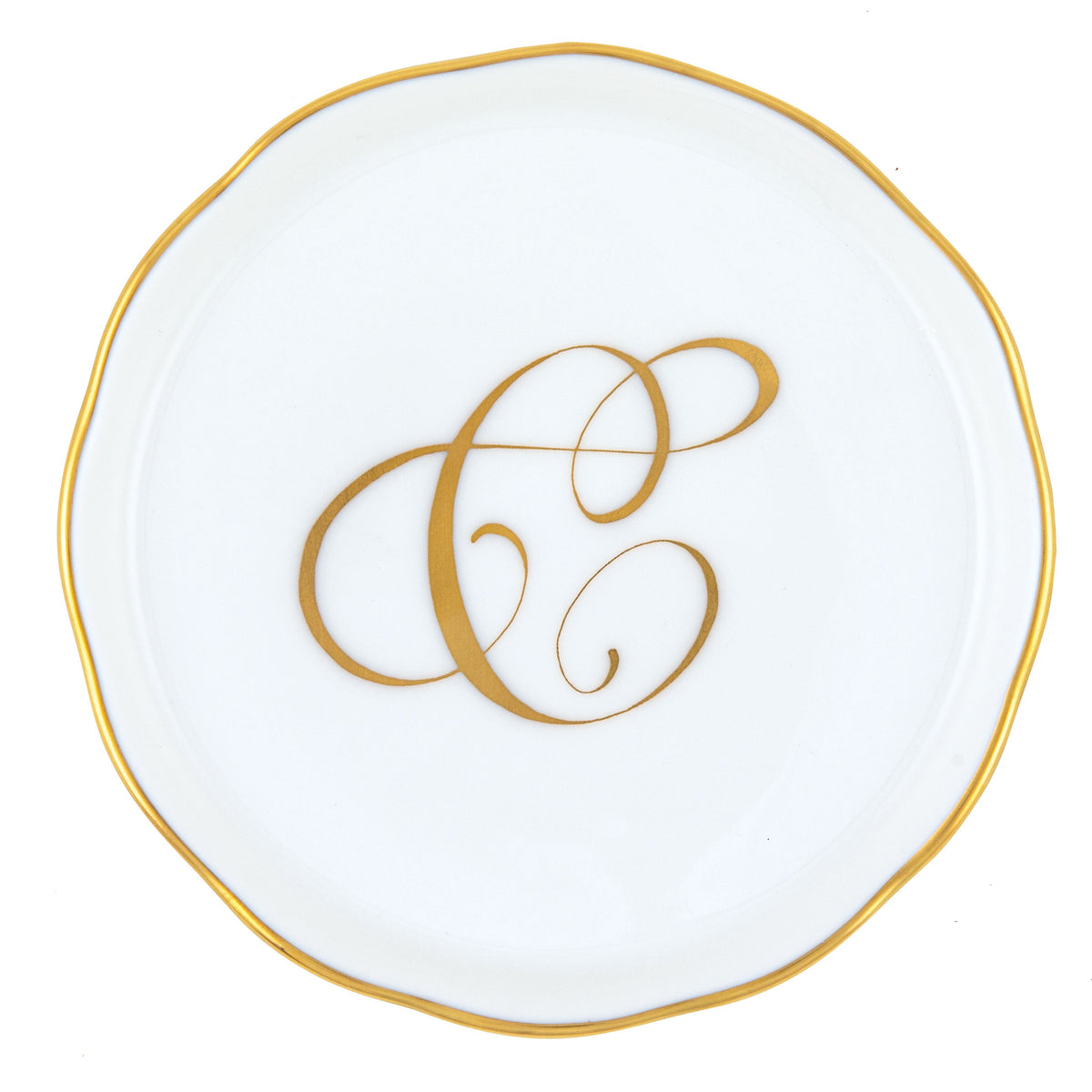 Coaster with Monogram — Gold