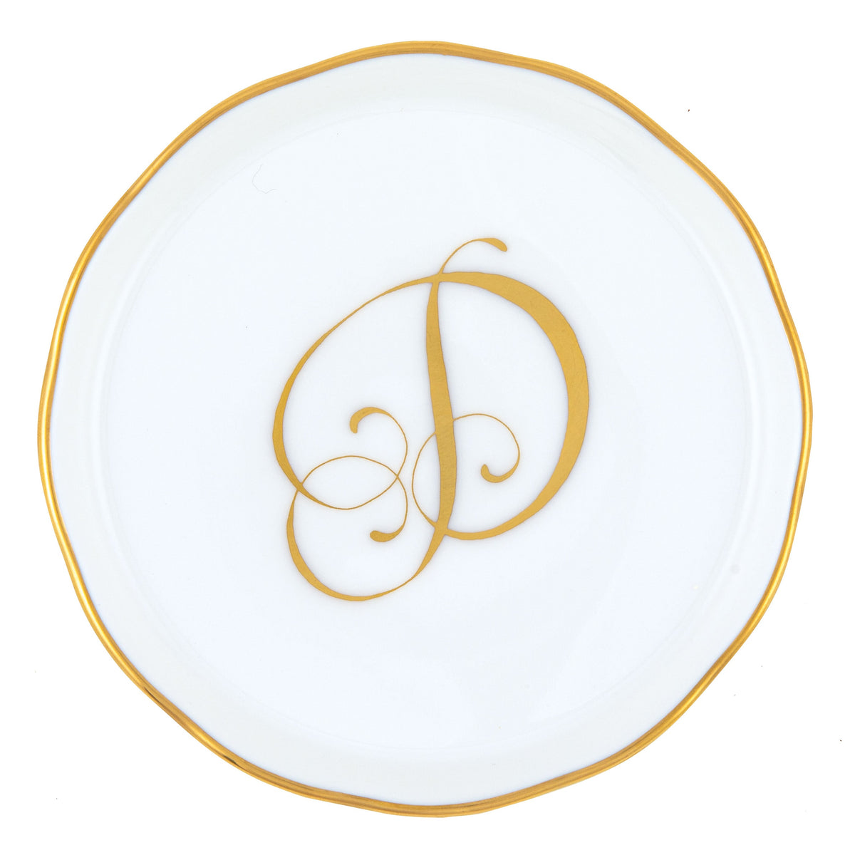 Coaster with Monogram — Gold